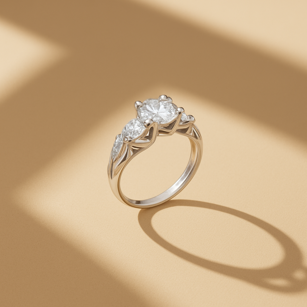 Eclipse Moissanite Ring | 925 Sterling Silver – Arvea