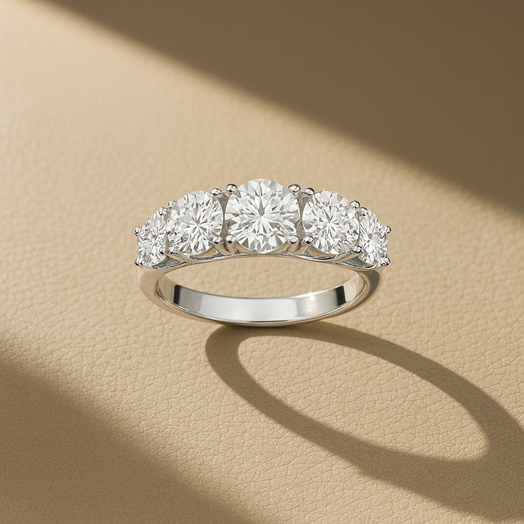 Radiance Moissanite Band | 925 Sterling Silver – Arvea