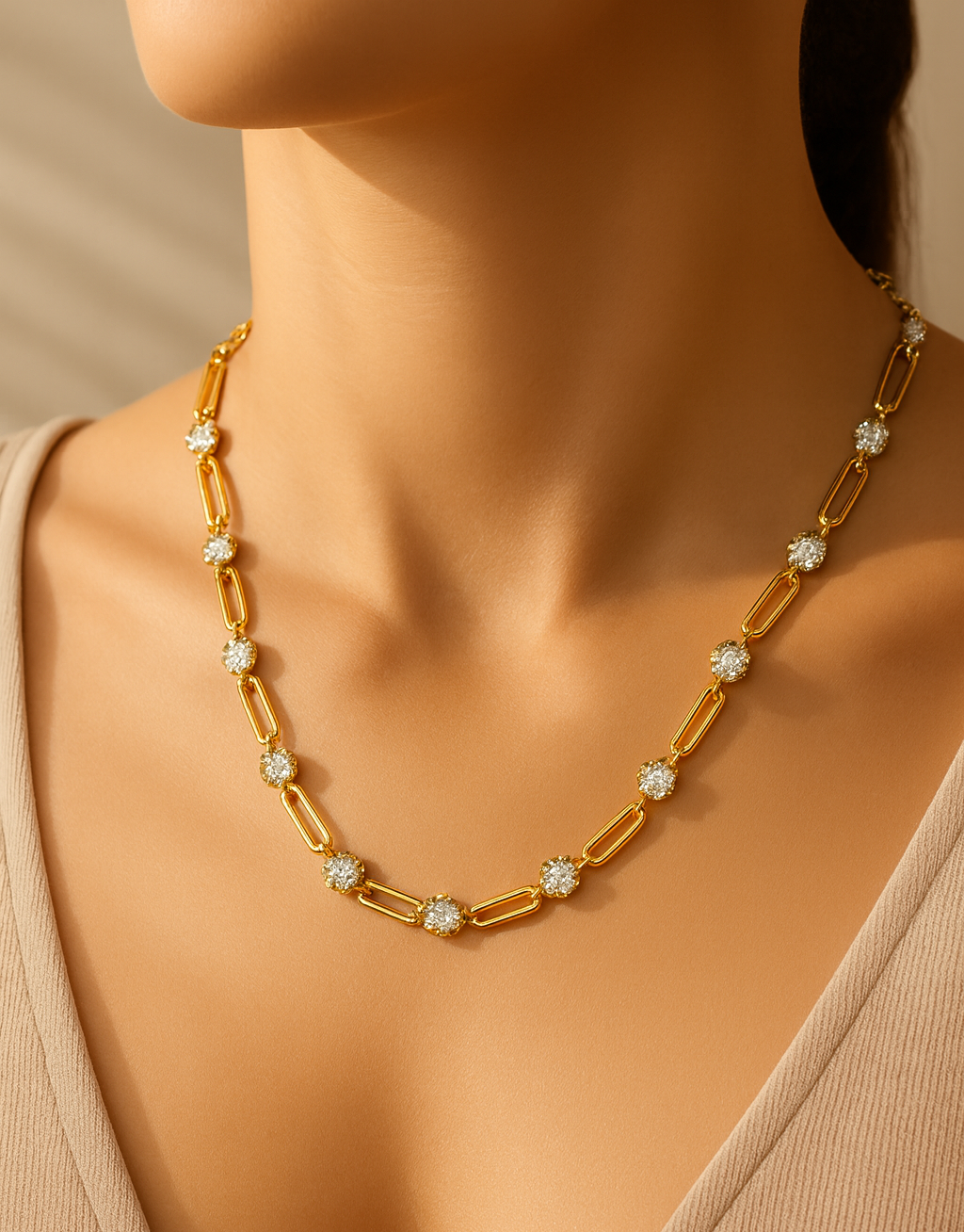 Eterna Moissanite Necklace | 18K Gold-Plated Sterling Silver – Arvea