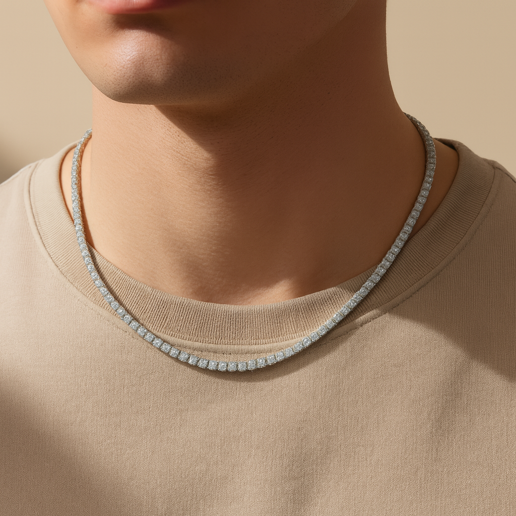 Moissanite Tennis Necklace | 925 Sterling Silver – Arvea