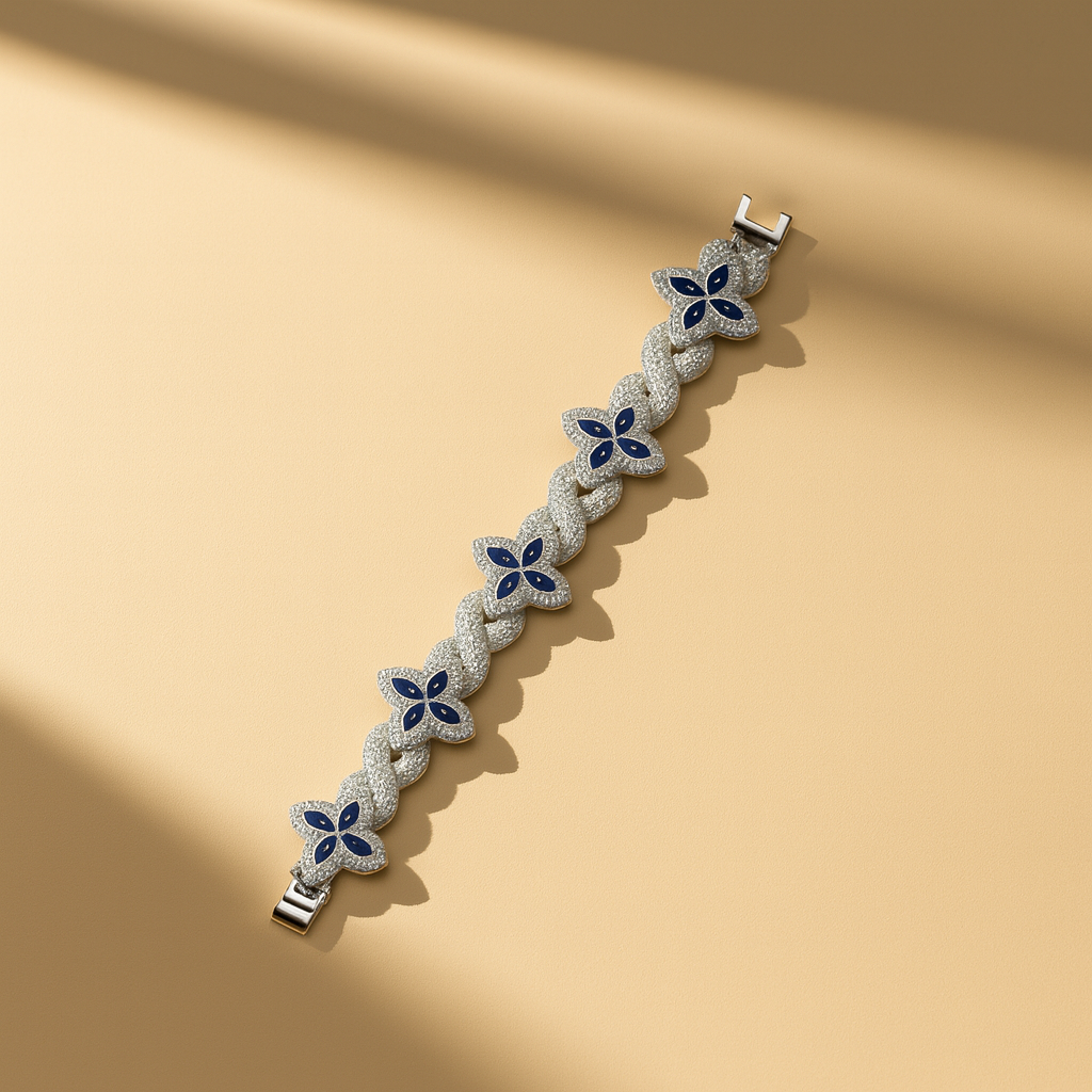 Monogram Moissanite Bracelet | 925 Sterling Silver – Arvea