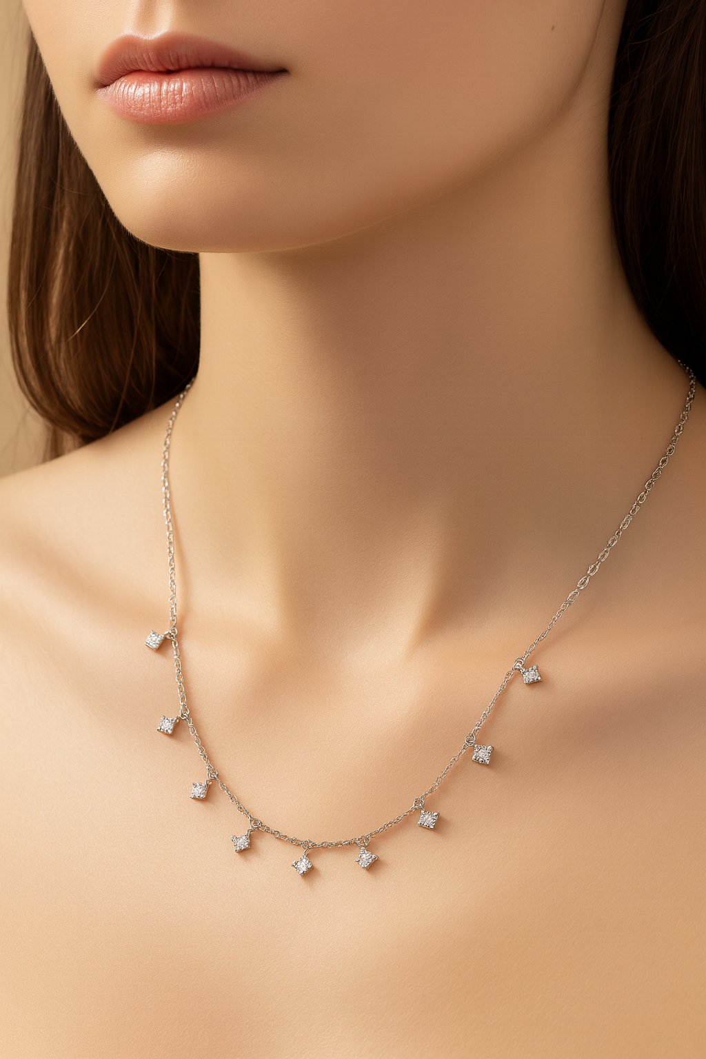 Luna Moissanite Necklace | 925 Sterling Silver – Arvea