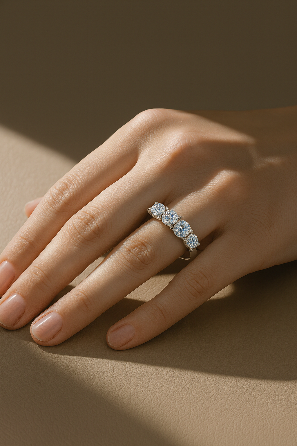 Radiance Moissanite Band | 925 Sterling Silver – Arvea