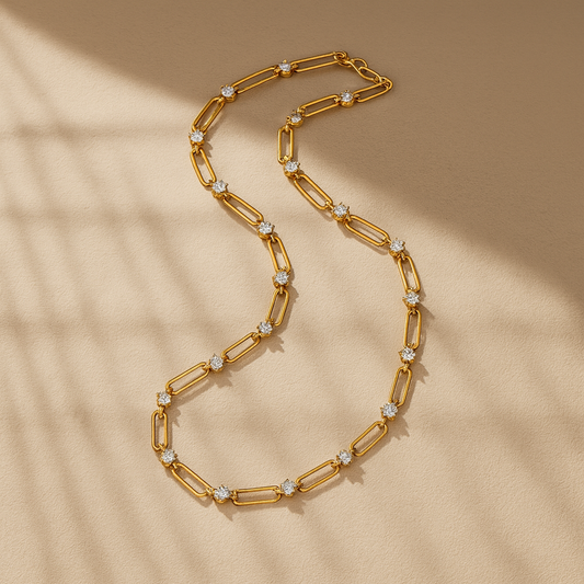 Eterna Moissanite Necklace | 18K Gold-Plated Sterling Silver – Arvea