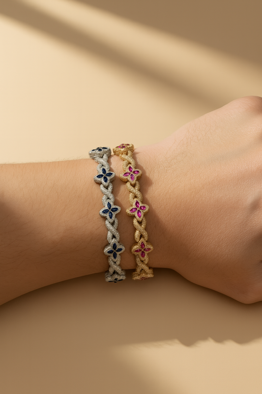Monogram Moissanite Bracelet | 925 Sterling Silver – Arvea