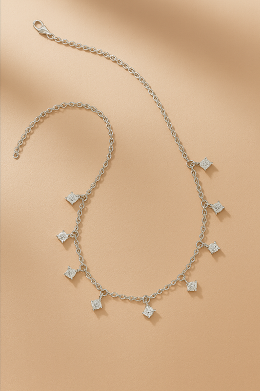 Luna Moissanite Necklace | 925 Sterling Silver – Arvea
