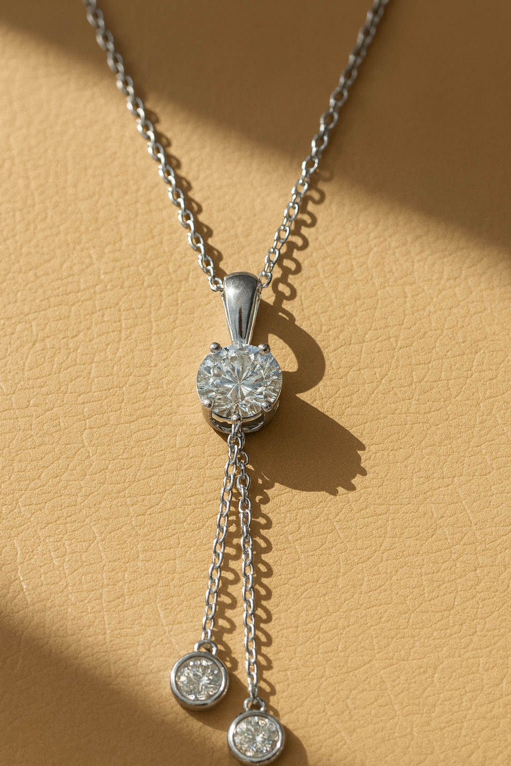 Solara Moissanite Necklace | 18K Gold-Plated Sterling Silver – Arvea